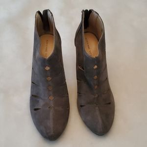 Grey Suede Ankle Booties